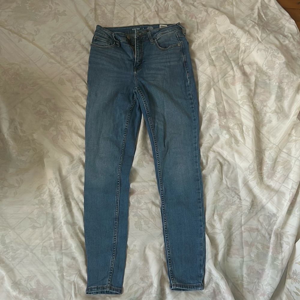 High rise rockstar super skinny old navy jeans